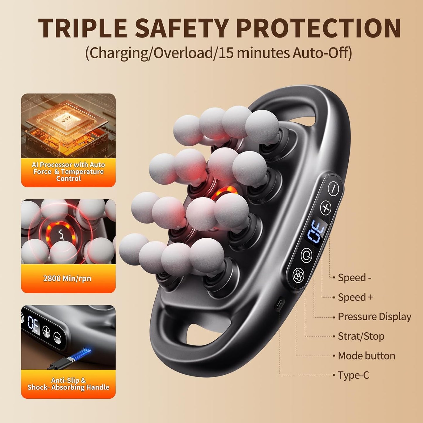 Organix™ - Massage Gun 16-Heads