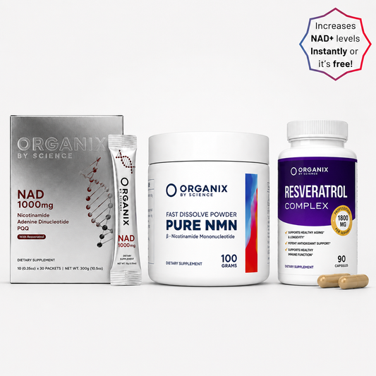 The Longevity Protocol™ - Pure NMN powder + NAD+ Liquid + Resveratrol Daily