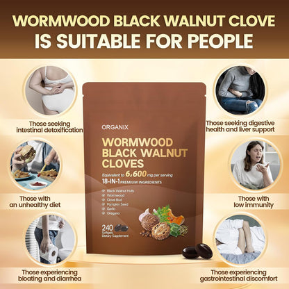 Buy 1 Get 1 Free - Organix™ - Wormwood Black Walnut Cloves Capsules
