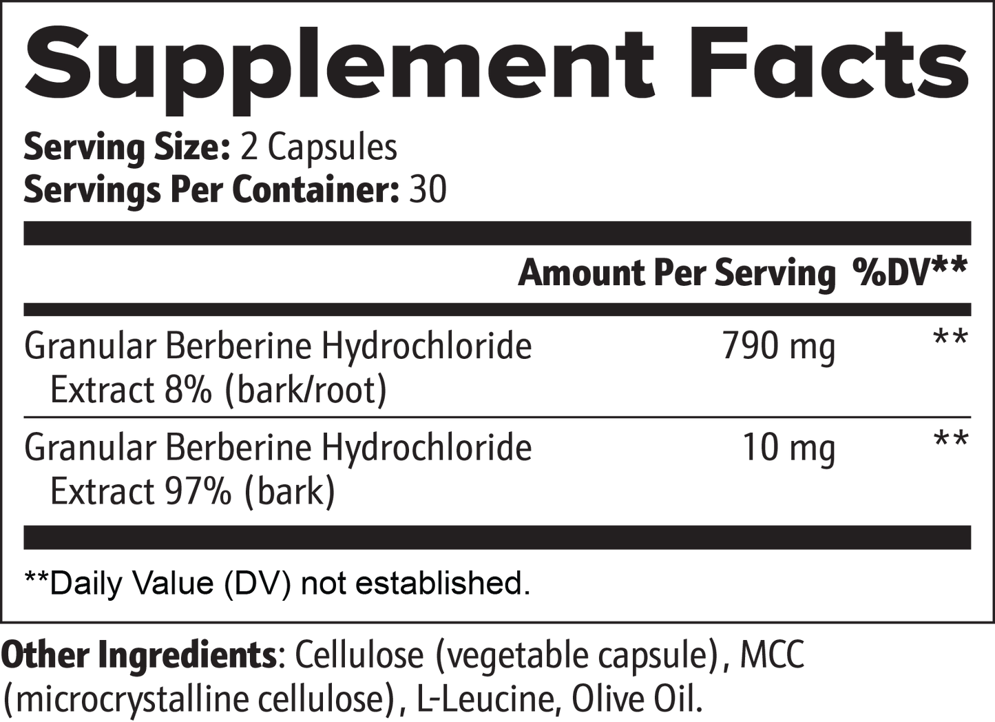 Organix™- Berberine 60 Capsules