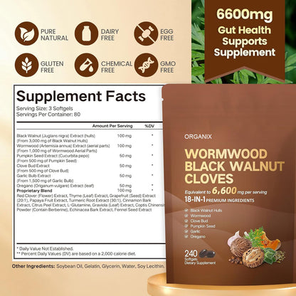 Buy 1 Get 1 Free - Organix™ - Wormwood Black Walnut Cloves Capsules