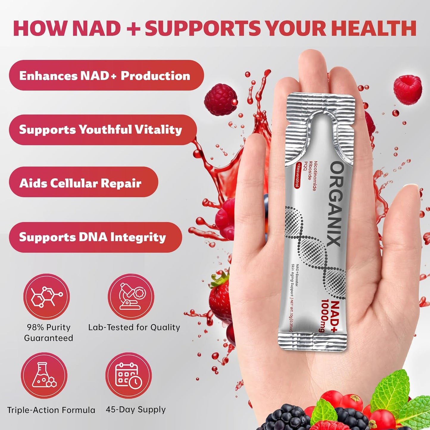 Organix™ - 1000mg NAD+ Berry Flavor