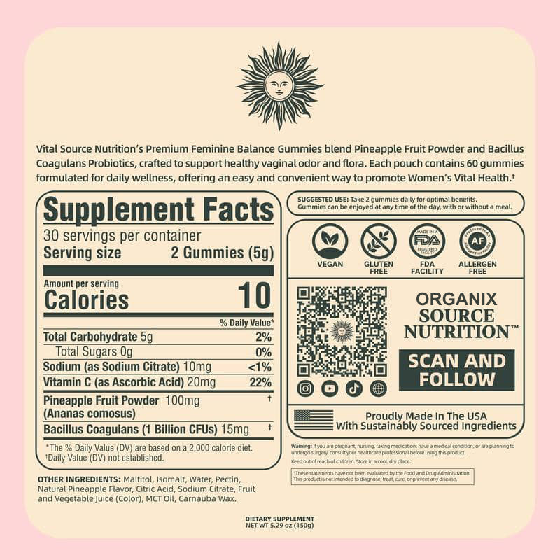 Buy 1 Get 1 Free - Organix™ - Feminine Balance Gummies