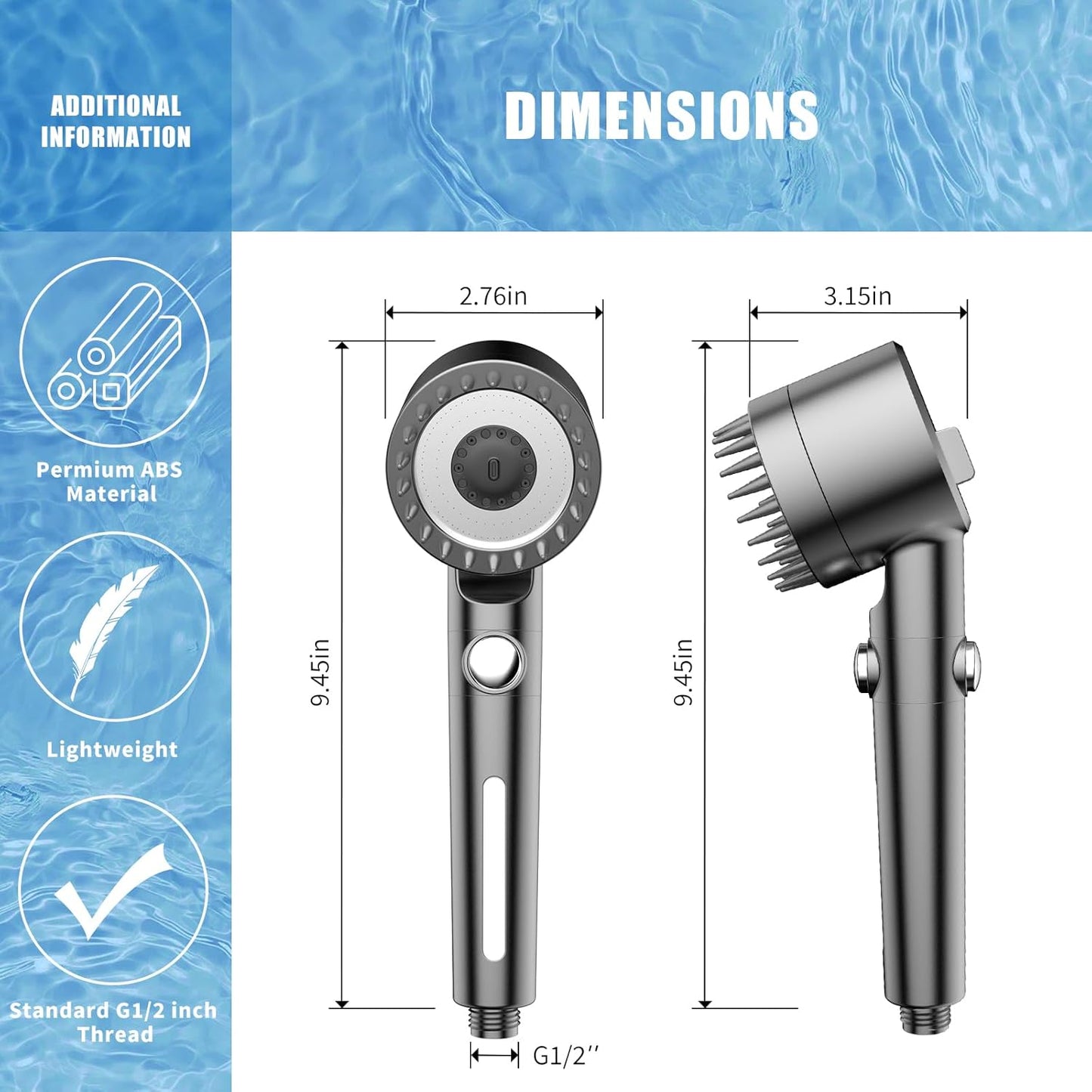 Organix™ - Filtered High Pressure Shower Head