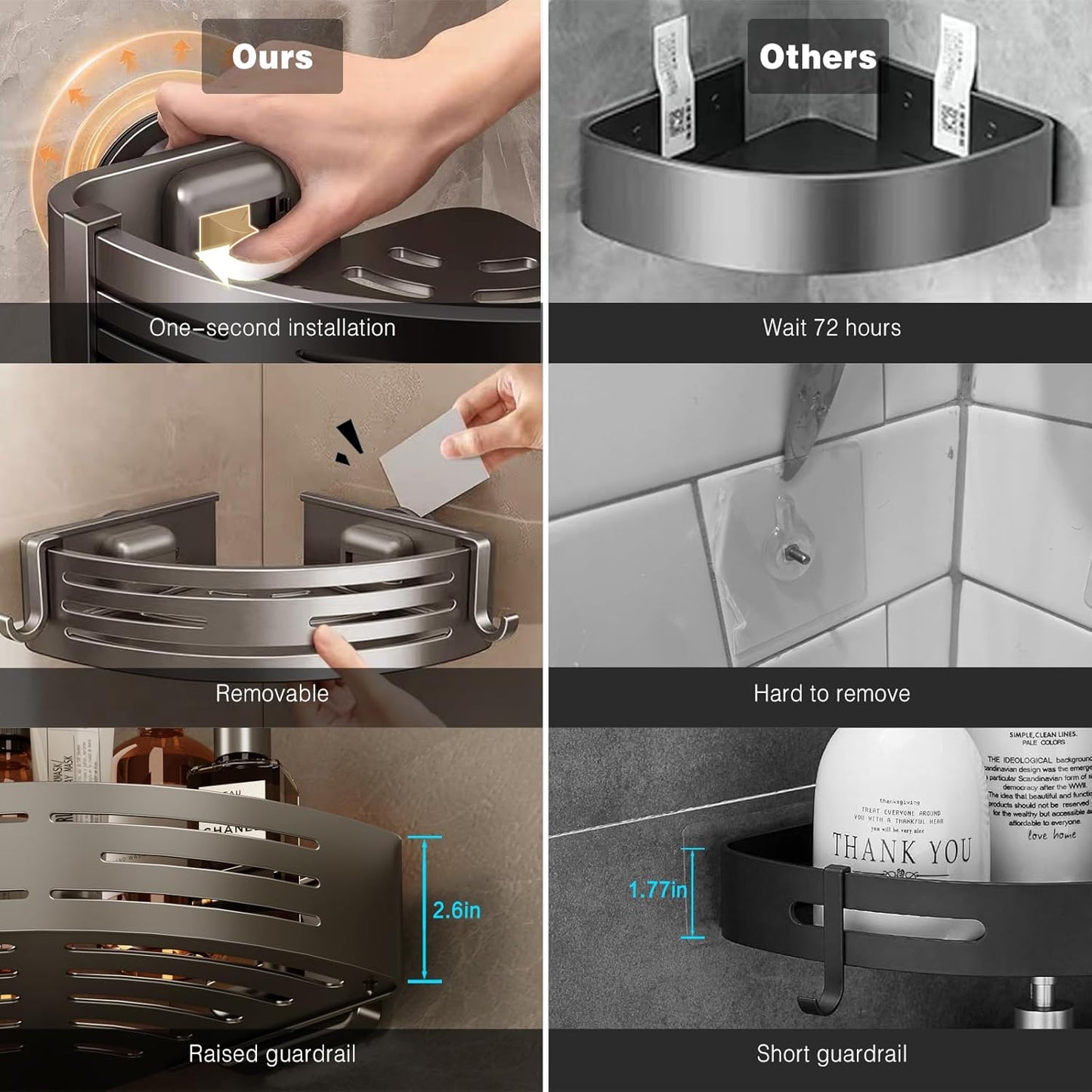 Buy 1 Get 2 Free - Organix™ - Triangle Shower Caddy