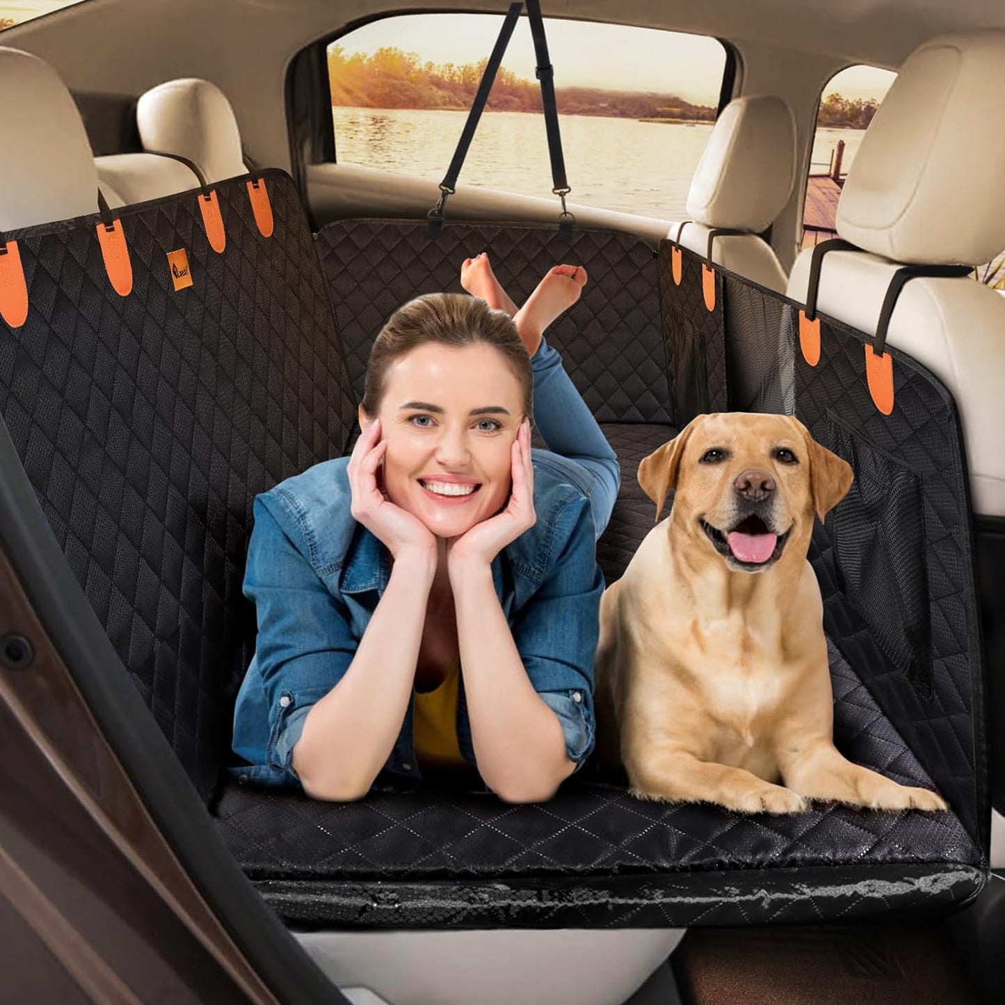 BackSeat™ - Extensor para perros - Negro con cubiertas para puertas