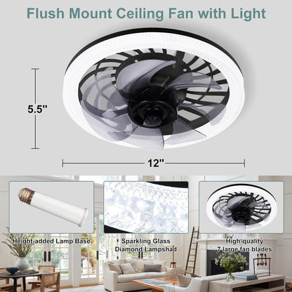 Ceiling Fan with Light and Remote