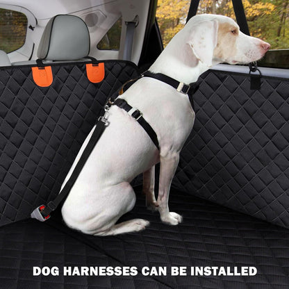 Extensor de asiento trasero para perros, color negro, con cubiertas para puertas