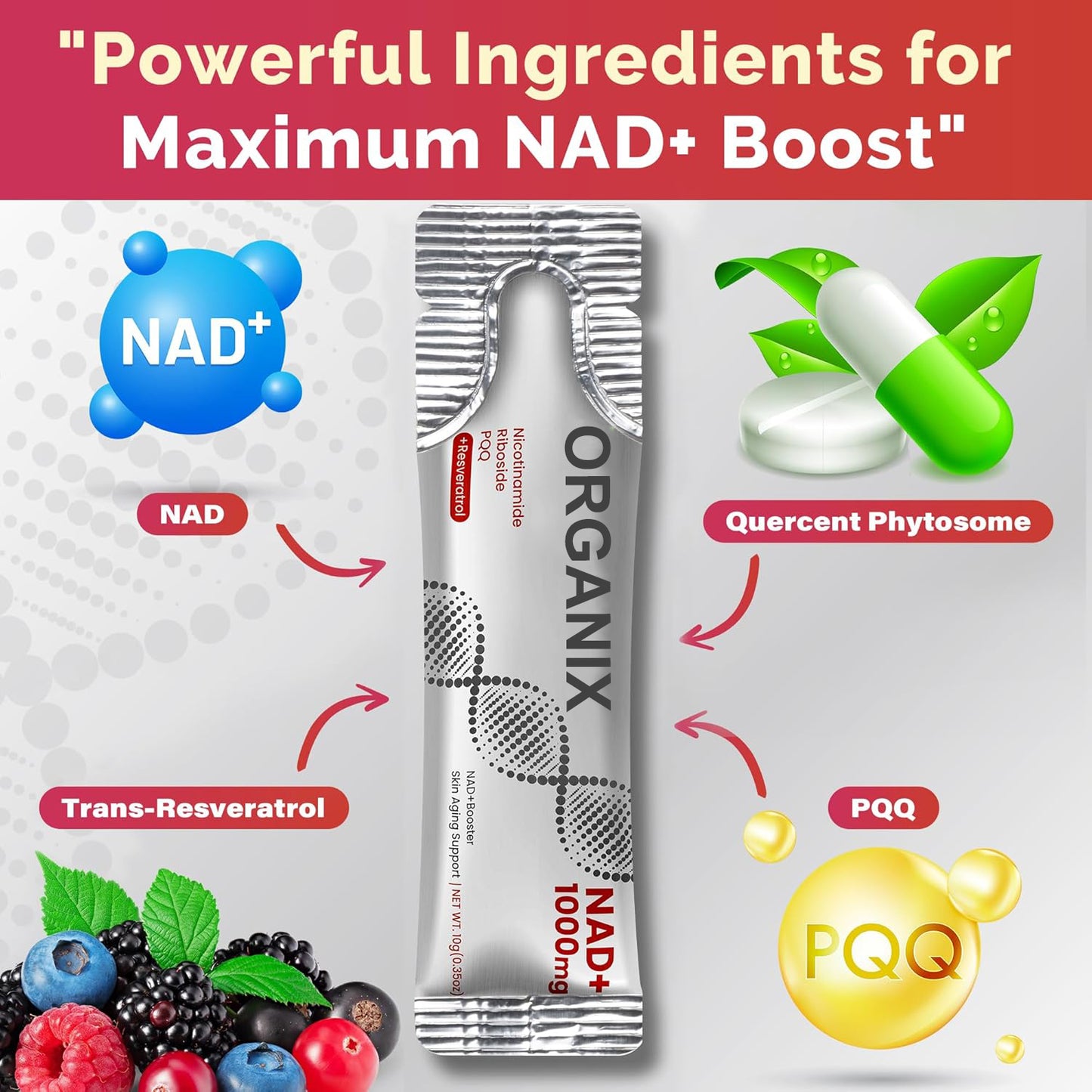 Organix™ - 1000mg NAD+ Berry Flavor
