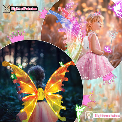 Luxury Moving Butterfly Wings with LED Lights & Music