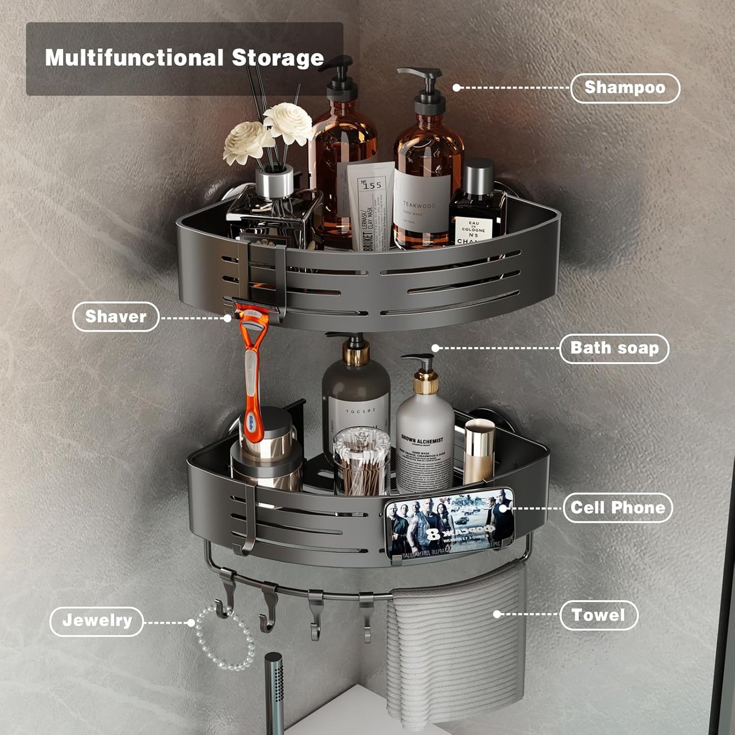 Buy 1 Get 2 Free - Organix™ - Triangle Shower Caddy