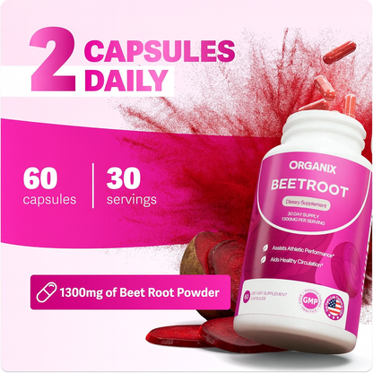 Buy 1 Get 1 Free - Organix™ - Beetroot Capsules (1300mg)