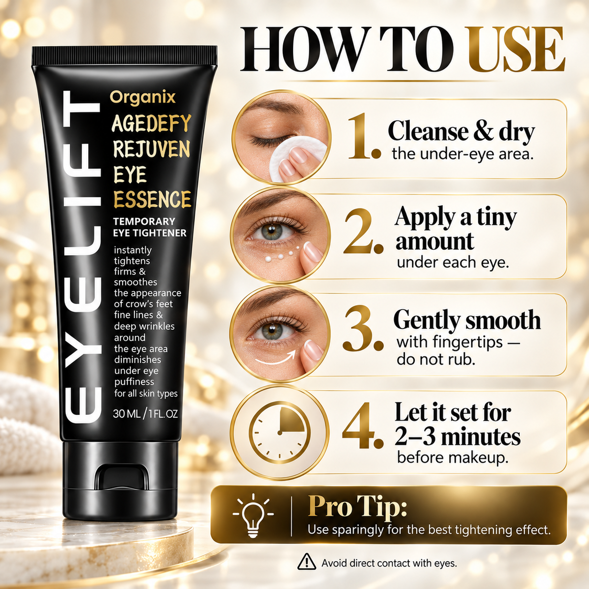 Organix™ - Instant Puffy Under Eye Bag Remover Cream