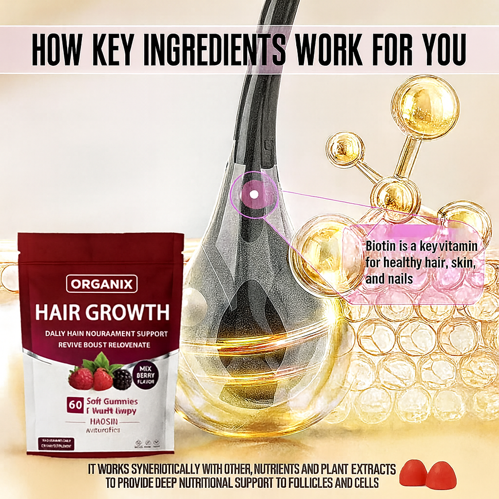 Buy 1 Get 1 Free - Organix™ - Hair Growth Gummies