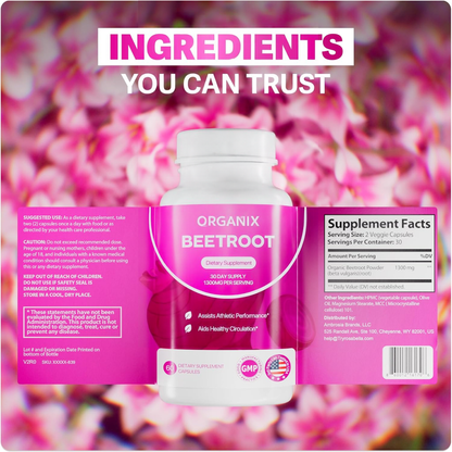 Buy 1 Get 1 Free - Organix™ - Beetroot Capsules (1300mg)