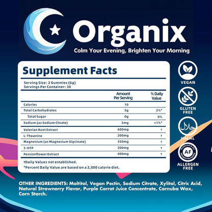 Buy 1 Get 1 Free - Organix™ - Natural Sleep Gummies
