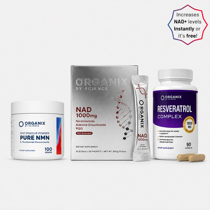 The Longevity Protocol™ - Pure NMN powder + NAD+ Liquid + Resveratrol Daily Longevity Stack