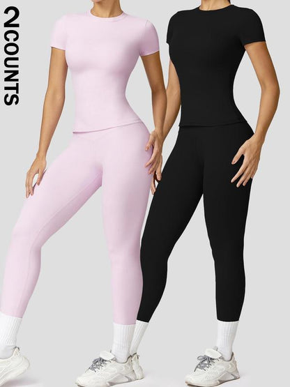 THE ICON ACTIVE TEE & HIGH WAIST LEGGINGS (SET)