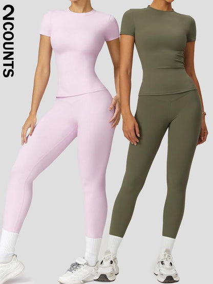 THE ICON ACTIVE TEE & HIGH WAIST LEGGINGS (SET)