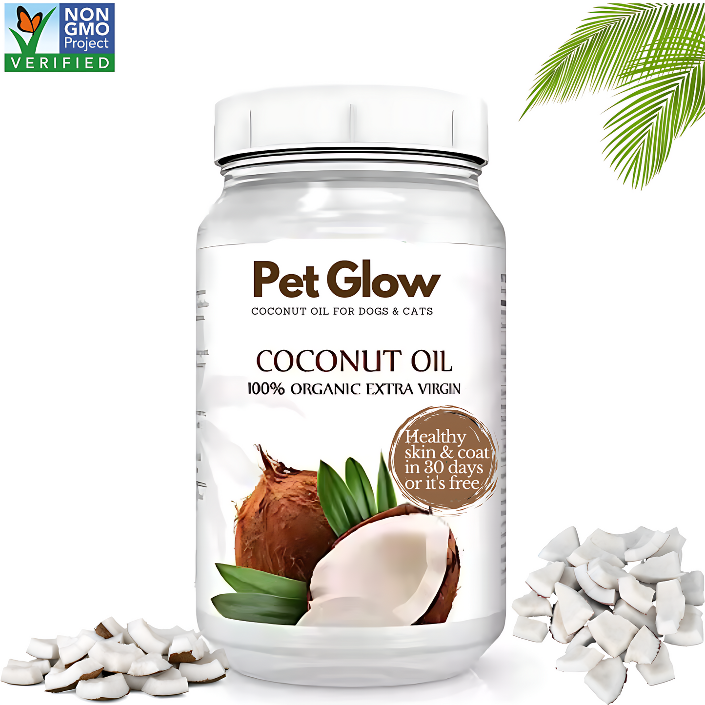 PetGlow™ - Aceite de coco virgen orgánico para perros y gatos