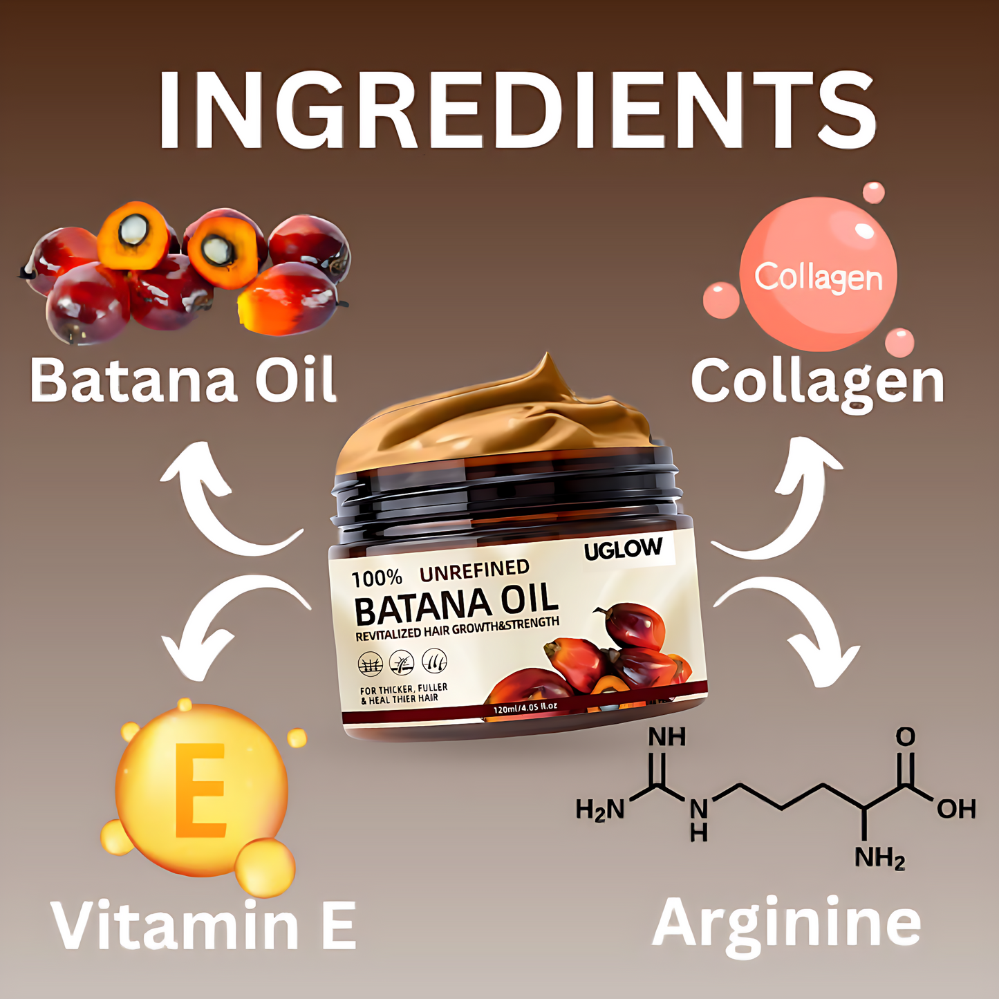 Aceite natural para el crecimiento del cabello Batana